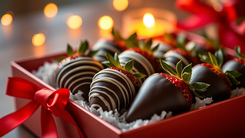 Smartphone showing a photo of the finished gift box sent before delivery
